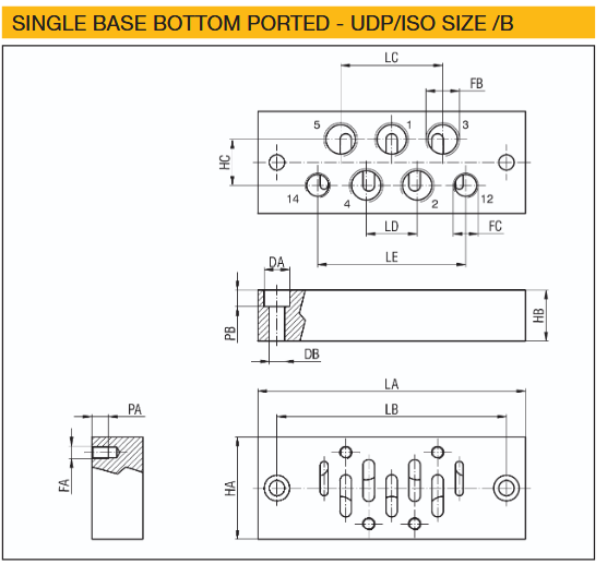 WAIRCOM UDP/ISO1/B8 SINGLE BASE BOTTOM PORTED G1/8