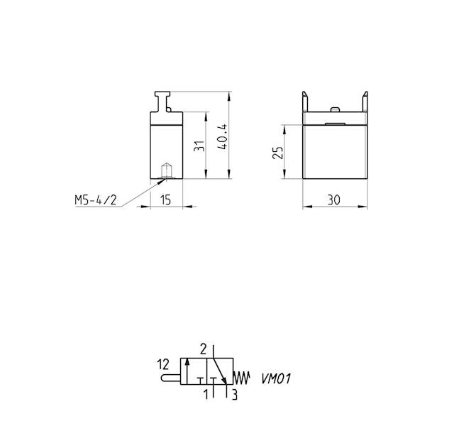 CAMOZZI 245-000 ZAWÓR STEROWANY MECHANICZNIE