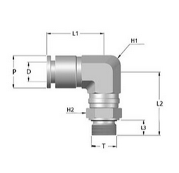 UP SXL06G01 ZŁACZE KĄTOWE OBROTOWE INOX