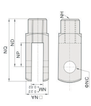 UP VYC-25/32 GŁOWICA WIDEŁKOWA M10X1,25