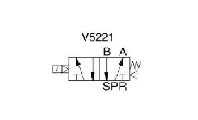EMC V5221-08A ELEKTROZAWÓR PIĘCIODROGOWY 5/2 1/4"