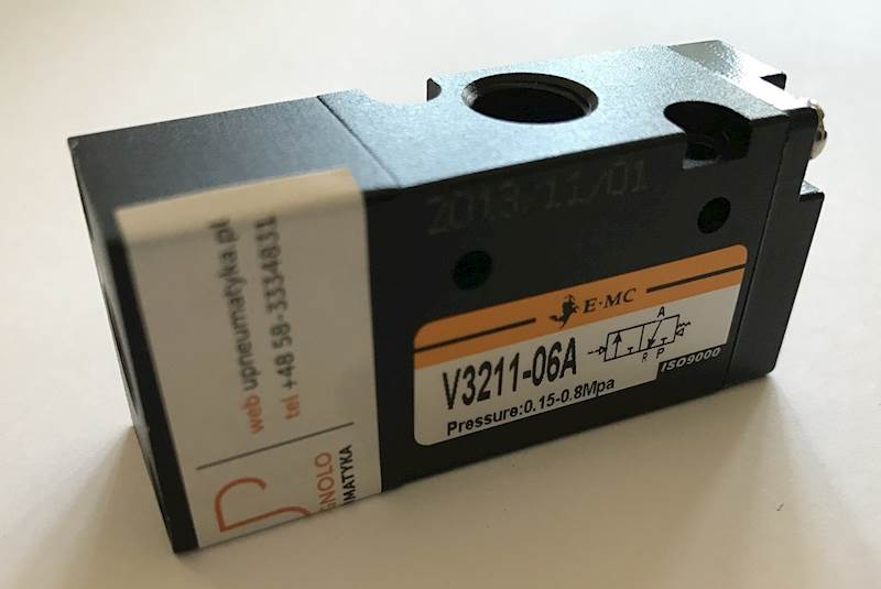 EMC V3211-06A ELEKTROZAWÓR TRÓJDROGOWY 3/2 1/8"