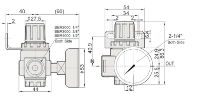 UP BER 2000 REGULATOR 1/4"