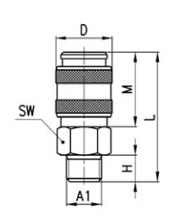 CAMOZZI 5051 1/4 SZYBKOZŁĄCZKA GZ DN5