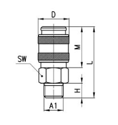 CAMOZZI 5081 3/8 SZYBKOZŁĄCZKA GZ DN7