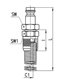 CAMOZZI 5880 8/6 KRÓCIEC ZE SPRĘŻYNĄ DN7