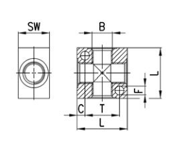 CAMOZZI 3033 3/8 LISTWA ROZDZIELAJĄCA