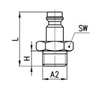 CAMOZZI 5150 1/4 KRÓCIEC SZYBKOZŁĄCZA DN5 GZ 1/4"