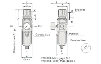 UP EW3000-03 FILTR REGULATOR FR 3/8"