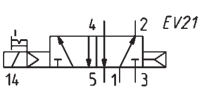 CAMOZZI 458-016-22 ELEKTROZAWÓR 5/2 1/8"