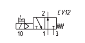 CAMOZZI 344-015-02 ELEKTROZAWÓR 3/2 1/4"
