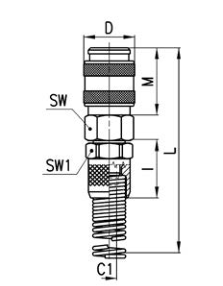 CAMOZZI 5088 10/8 SZYBKOZŁĄCZE DN7 ZE SPRĘŻYNĄ