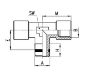 CAMOZZI 2060 3/8-3/8 TRÓJNIK T GZ-GW 3/8"