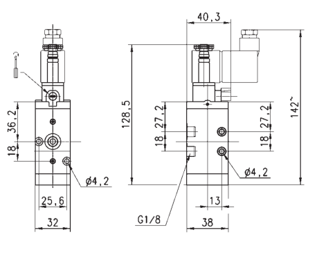 CAMOZZI 438-015-22 ELEKTROZAWÓR 3/2 1/8"