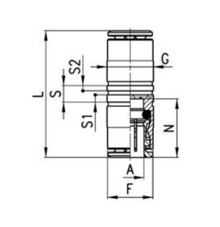 CAMOZZI 6580 12-10 PRZELOTKA METALOWA REDUKCYJNA