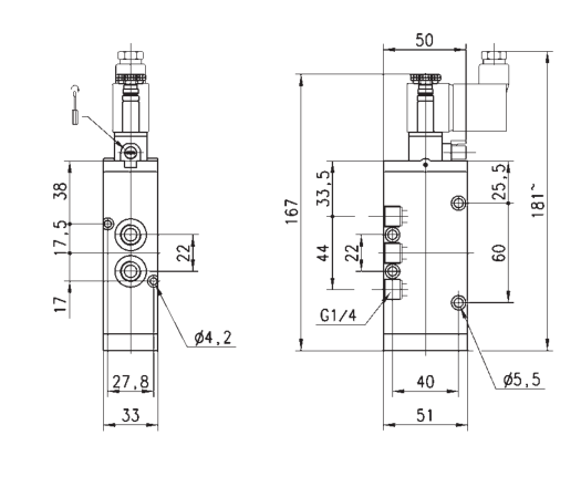 CAMOZZI 454-015-22 ELEKTROZAWÓR 5/2 1/4"