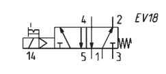 CAMOZZI 454-015-22 ELEKTROZAWÓR 5/2 1/4"