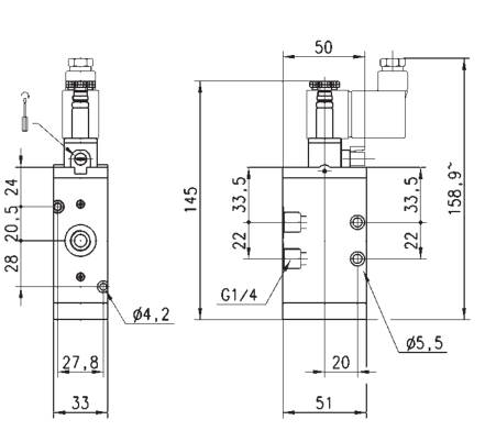 CAMOZZI 434-015-22 ELEKTROZAWÓR 3/2 1/4"