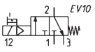 CAMOZZI 434-015-22 ELEKTROZAWÓR 3/2 1/4"