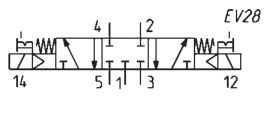 CAMOZZI 464-011-22 ELEKTROZAWÓR 5/3 1/4"