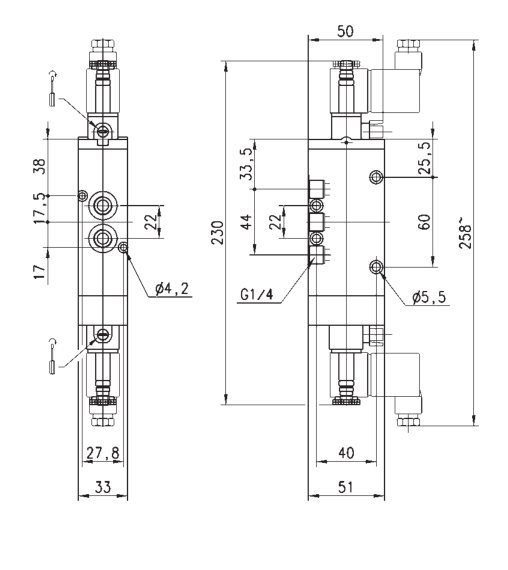 CAMOZZI 464-011-22 ELEKTROZAWÓR 5/3 1/4"