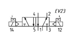 CAMOZZI 454-011-22 ELEKTROZAWÓR 5/2 1/4"