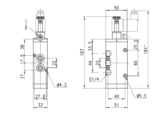 CAMOZZI 454-016-22 ELEKTROZAWÓR 5/2 1/4"