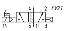 CAMOZZI 454-016-22 ELEKTROZAWÓR 5/2 1/4"