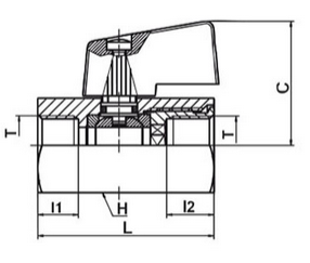 UP 9110TR14 ZAWÓR KULOWY MIKRO 1/4 GW/GW