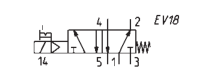 CAMOZZI 354-015-02 ELEKTROZAWÓR 5/2 1/4"