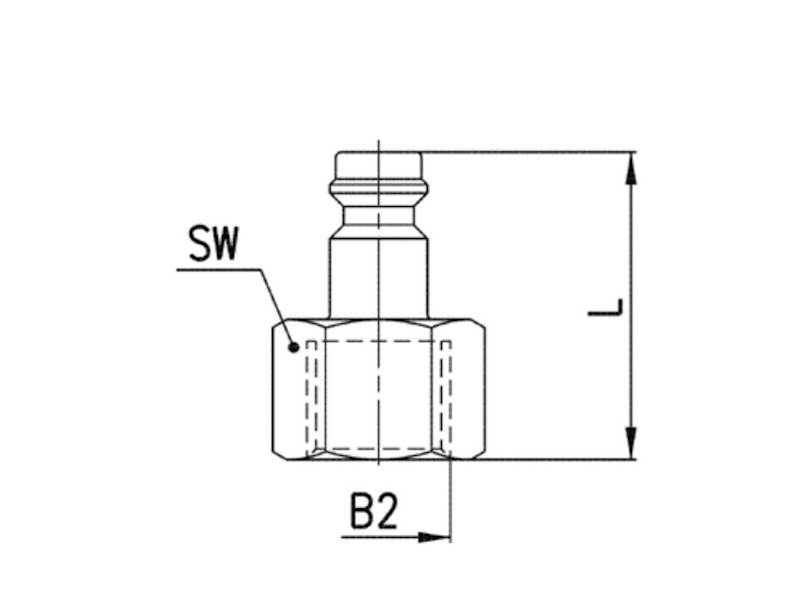 CAMOZZI 5380 1/2 KRÓCIEC SZYBKOZŁĄCZA DN7 GW 1/2"