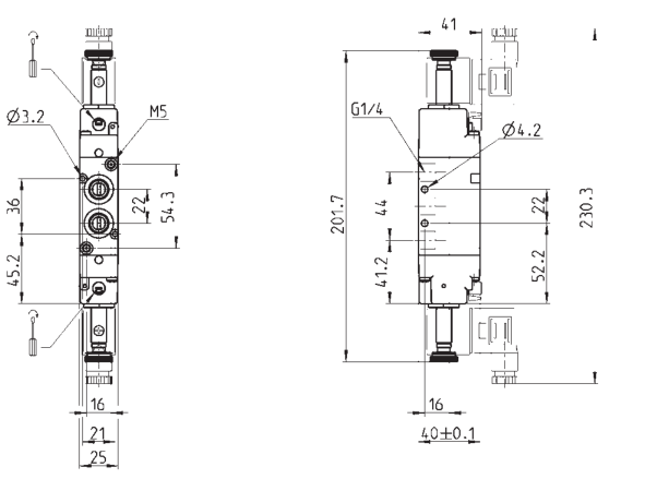 CAMOZZI 354-011-02 ELEKTROZAWÓR 5/2 1/4"