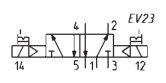 CAMOZZI 354-011-02 ELEKTROZAWÓR 5/2 1/4"