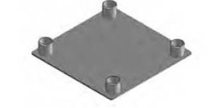 ALUSIC 084201023 ZAŚLEPKA 90X90 CZARNA