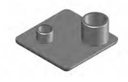 ALUSIC 084201009 ZAŚLEPKA 32X32 CZARNA