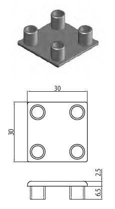 ALUSIC 084201001 ZAŚLEPKA 13X22,5