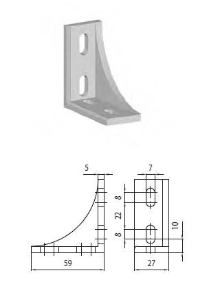 ALUSIC 084305007 KĄTOWNIK 27,5X59