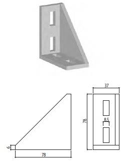 ALUSIC 084305024 KĄTOWNIK M8 40x80