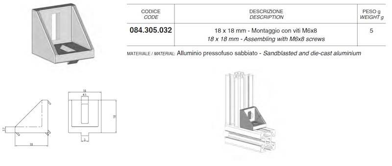 ALUSIC 084305032 KĄTOWNIK 18X18