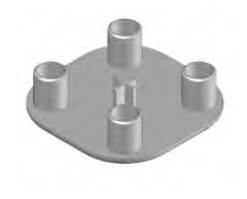 ALUSIC 800029109 ZAŚLEPKA POLIAMID 45X45 CZARNA