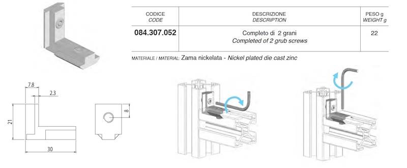 ALUSIC 084307052 KĄTOWNIK WEWNĘTRZNY