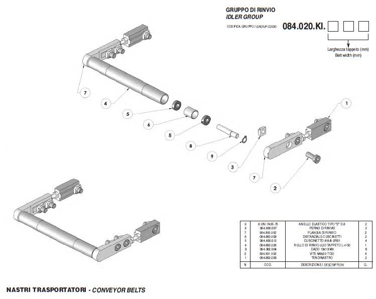ALUSIC 084020KI150 IDLER GROUP