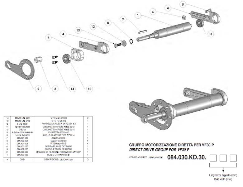 ALUSIC 084020KD30150 DIRECT DRIVE GROUP FOR VF30P