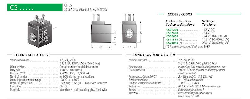 VESTA CS 02450 CEWKA 24V 50/60Hz AC