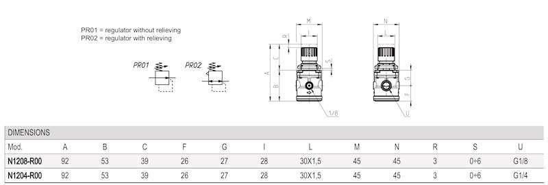 CAMOZZI N1204-R00 REGULATOR