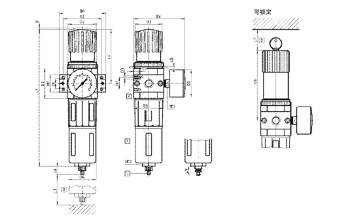 UP FEW-D-MINI FILTR REGULATOR FR 1/8" 