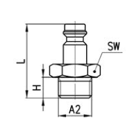 CAMOZZI 5180 1/2 KRÓCIEC SZYBKOZŁĄCZA DN7 GZ 1/2"