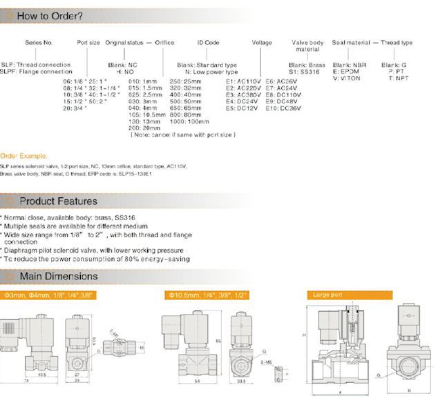 UP SLP-10E-10.5L ELEKTROZAWÓR 2/2 NZ 3/8'' EPDM