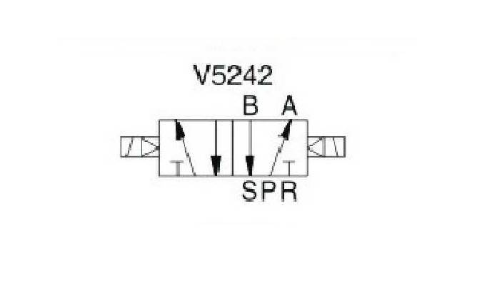 EMC V5242-15 ELEKTROZAWÓR PIĘCIODROGOWY 5/2 1/2"
