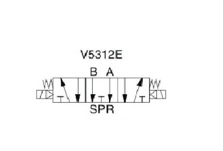 EMC V5312-06E ELEKTROZAWÓR PIĘCIODROGOWY 5/3 1/8" 